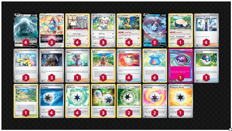 Lugia VSTAR Decklist from Pokémon to defeat Charizard ex